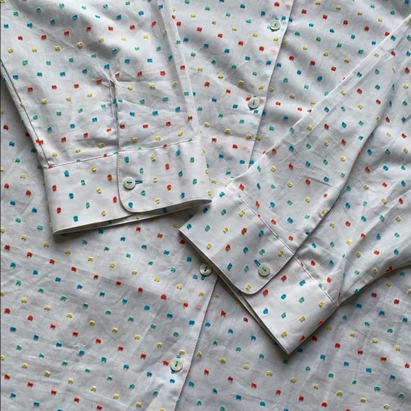 FOXCROPT NYC Plus Size Elbow Sleeve Dots Blouse 14 - Picture 9 of 11